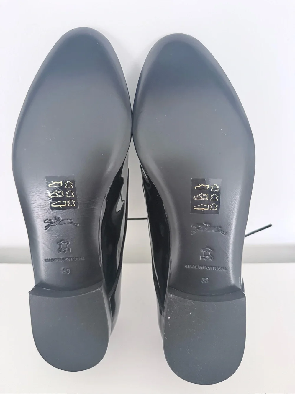 Longchamp Black Patent Leather Derby Shoes‎